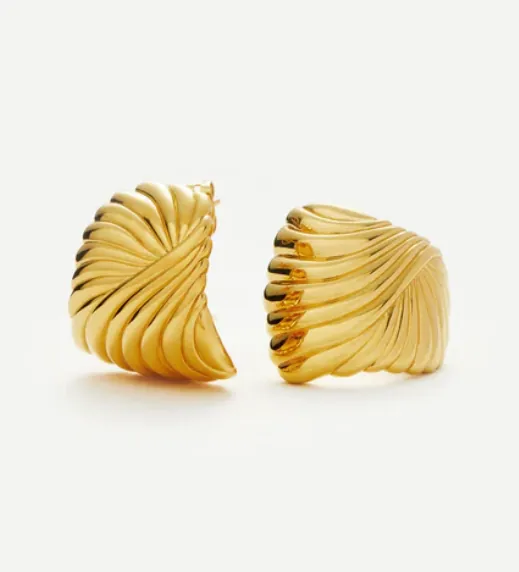Ripple Oversized Stud Earrings